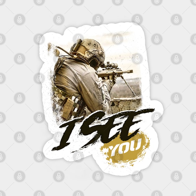 I See You, Tacticool Sniper Sticker by Cataraga